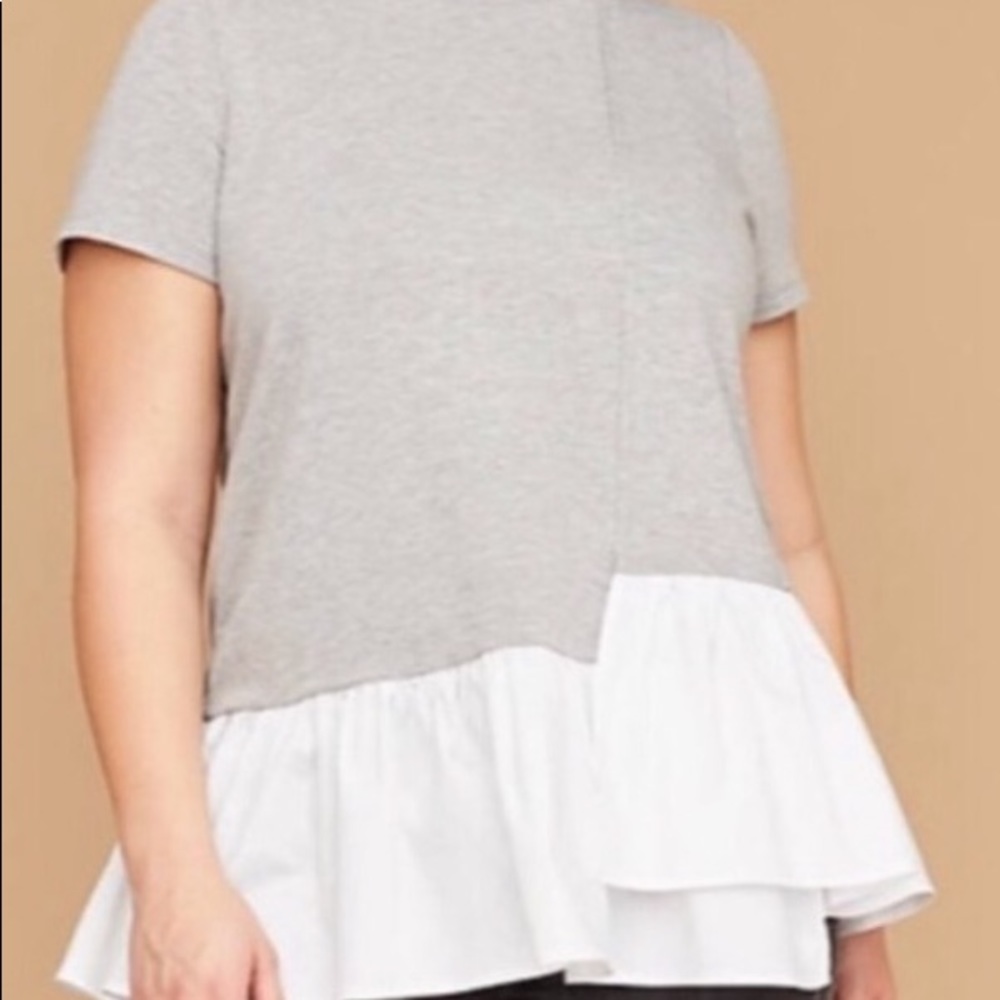 Asymmetric Knit Peplum Ruffled Peplum 18/20